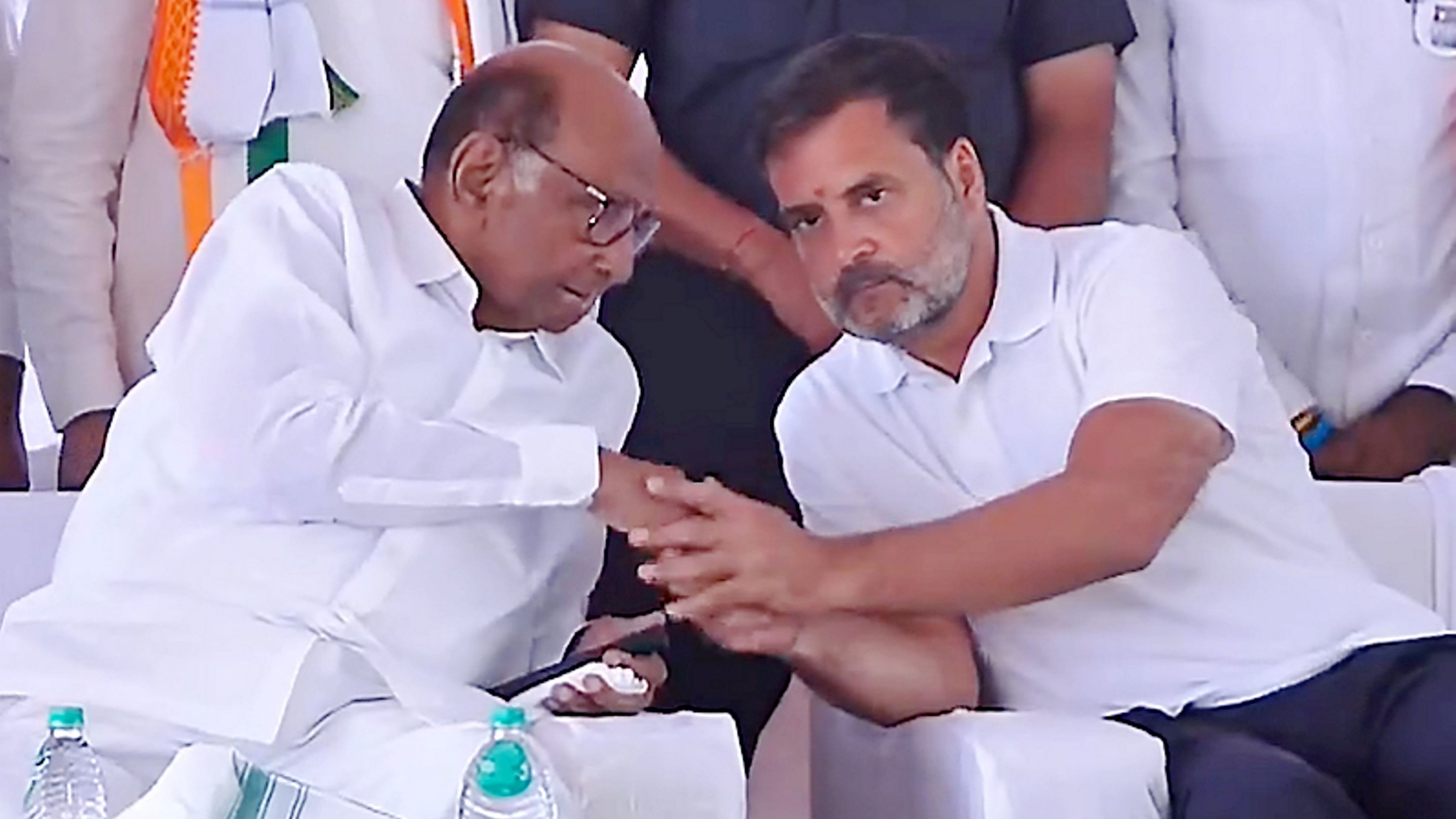 <div class="paragraphs"><p>President Sharad Pawar and Congress leader Rahul Gandhi.</p></div>